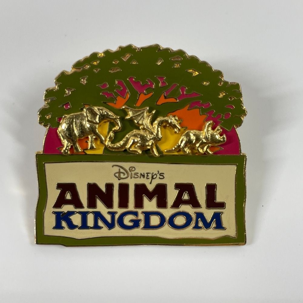 Disney Animal Kingdom Safari Africa Pin Vintage Tree of Life Dragon Elephant